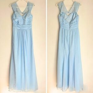 NWT JJ’s House Sky Blue Shoulder Cut Out Back Bridesmaid/Wedding Dress [US 6]